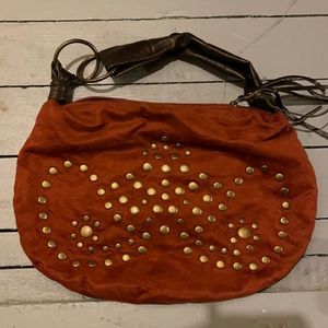 Medium sized Burnt orange hobo style purse